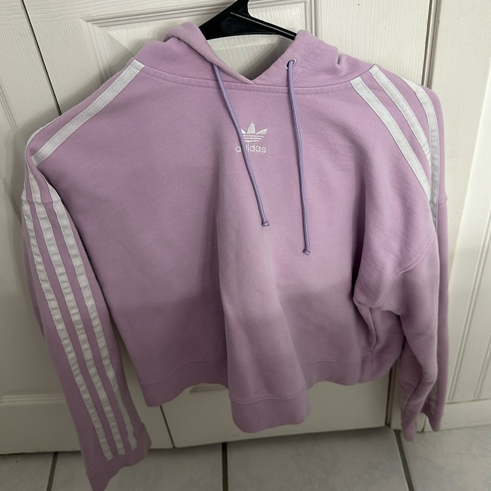 Adidas crop hoodie S